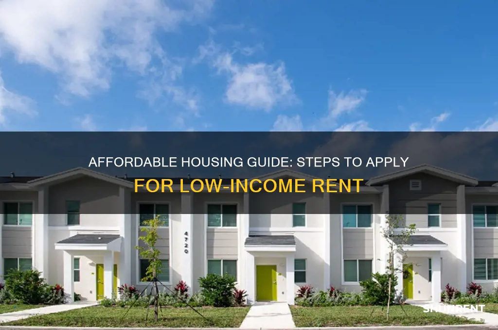 how to apply for low income rent