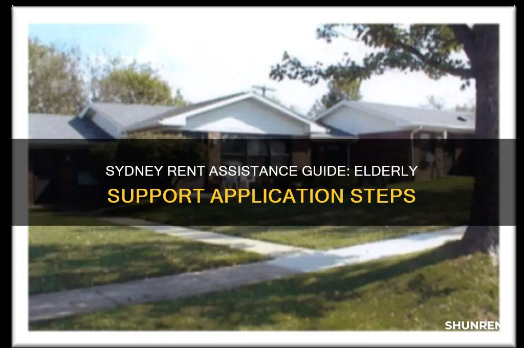 how to apply for rent help for elderly people sydney