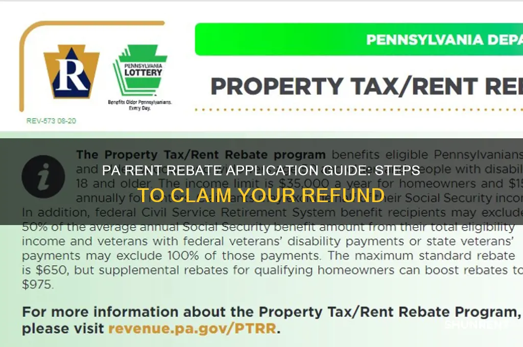 how to apply for rent rebate in pa