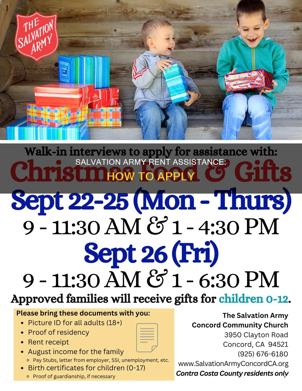 how to apply for salvation army rent assistance