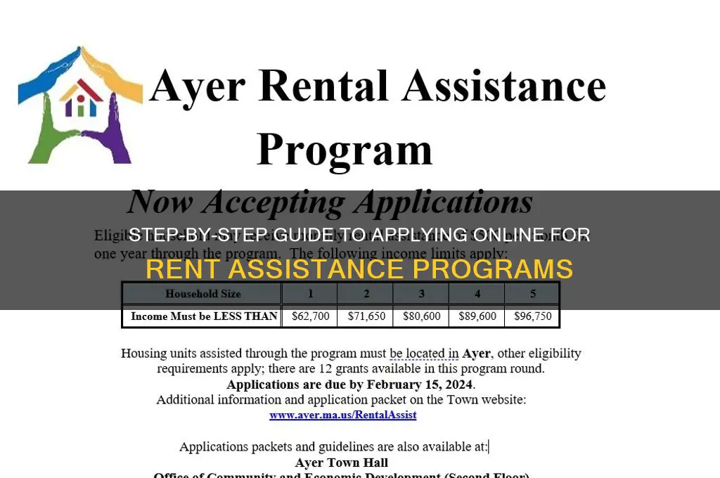 how to apply on line for rent assistance