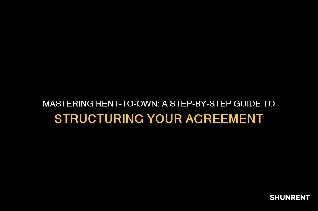 how to arrange a rent to own agreement
