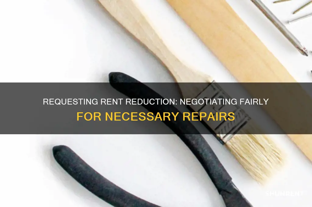 how to ask for a rent reduction due to repairs