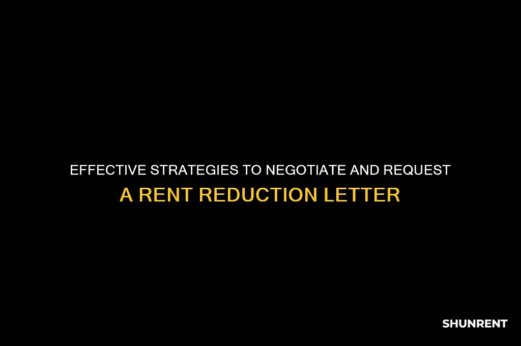 how to ask for lower rent letter