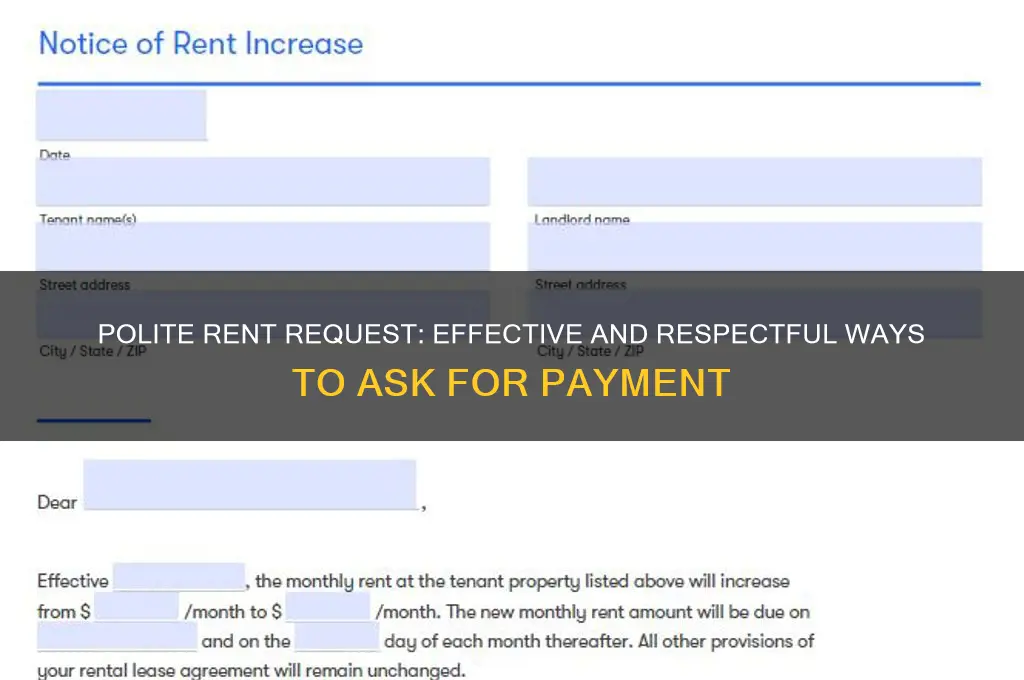 how to ask for rent politely sample
