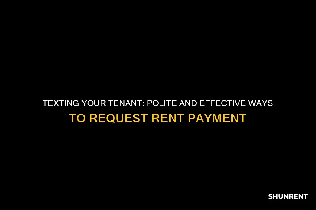 how to ask for rent via text
