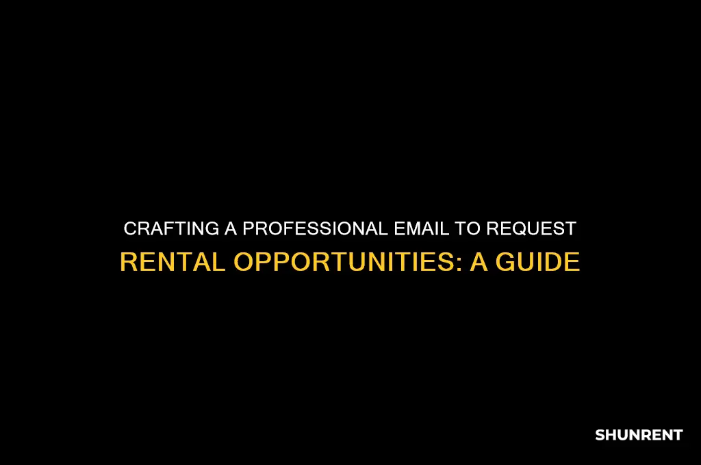 how to ask to rent via email