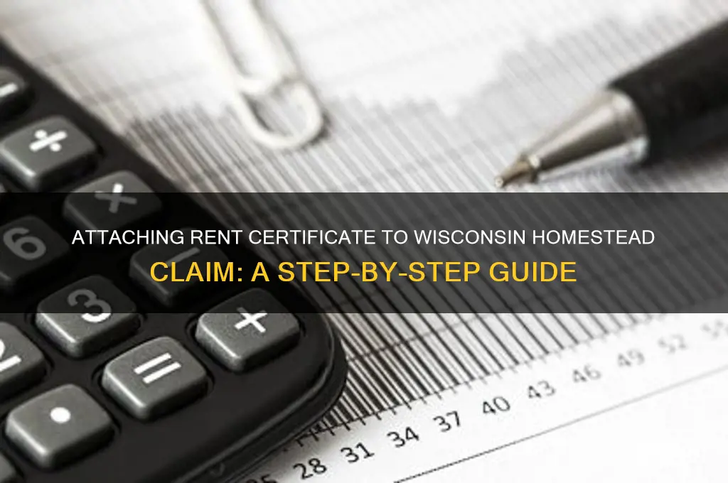 how to attach rent certificate to wusconsin homestead claim