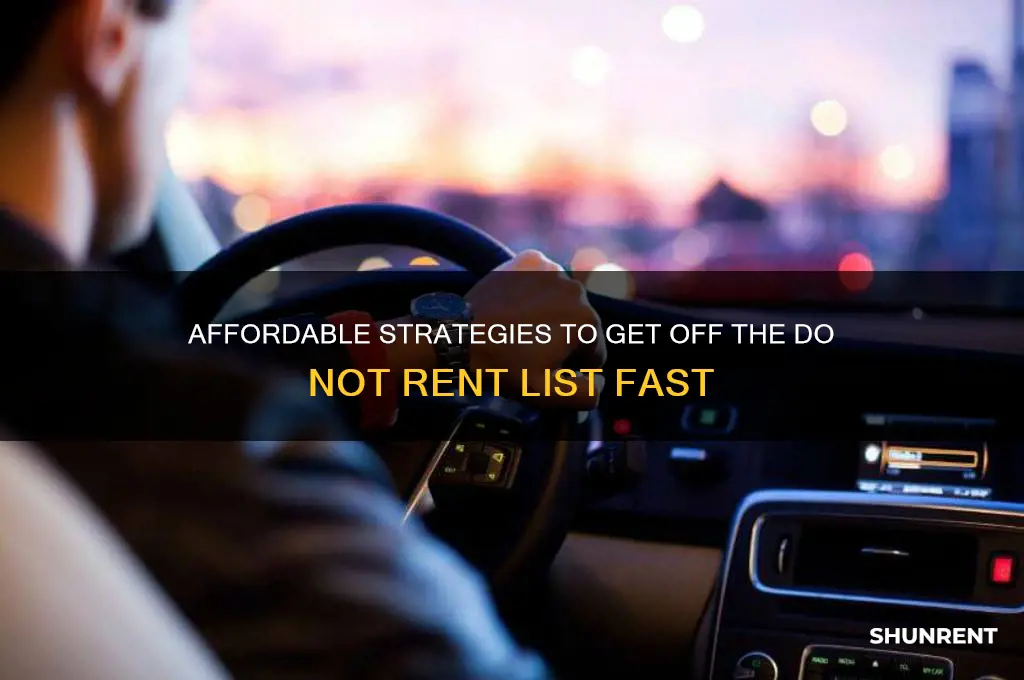 how to be removed from do not rent list budget