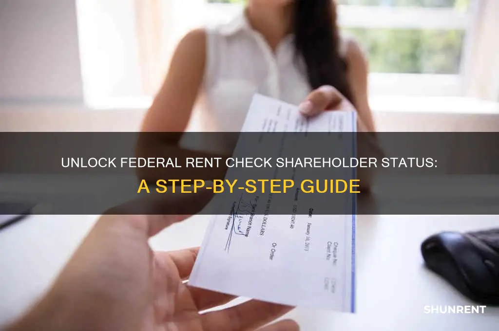 how to become a federal rent check shaereholder