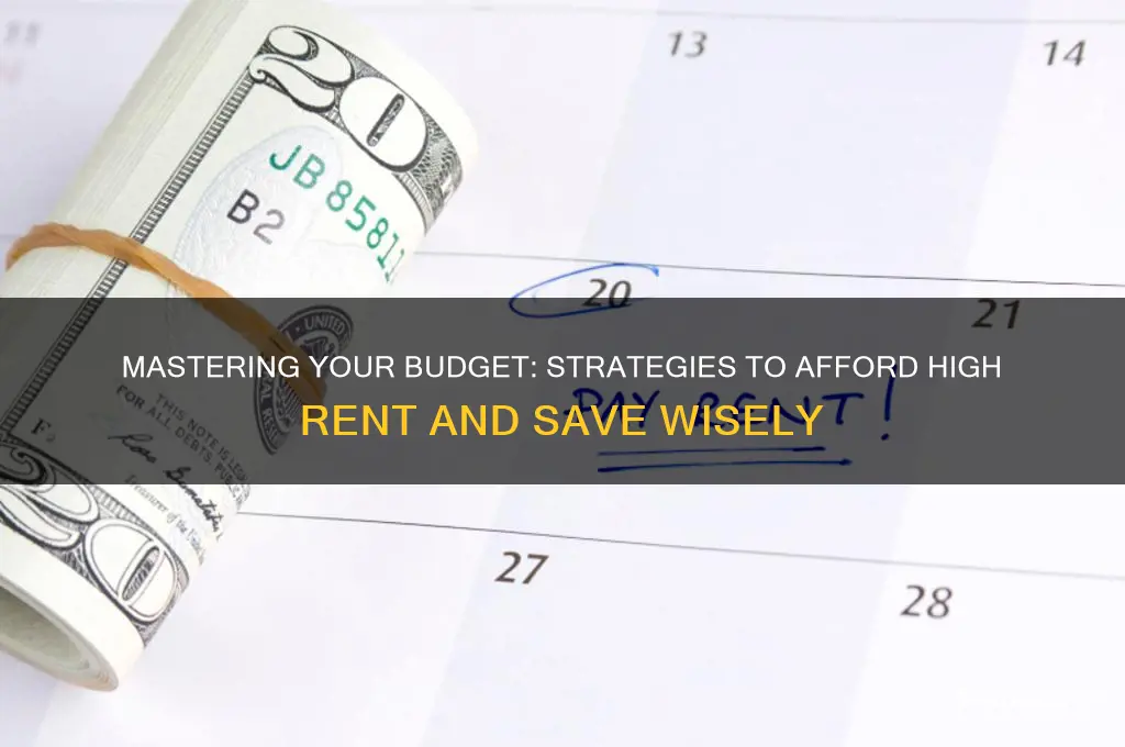 how to budget money for high rent