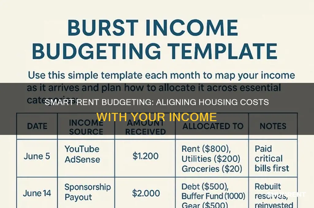 how to budget rent based on income