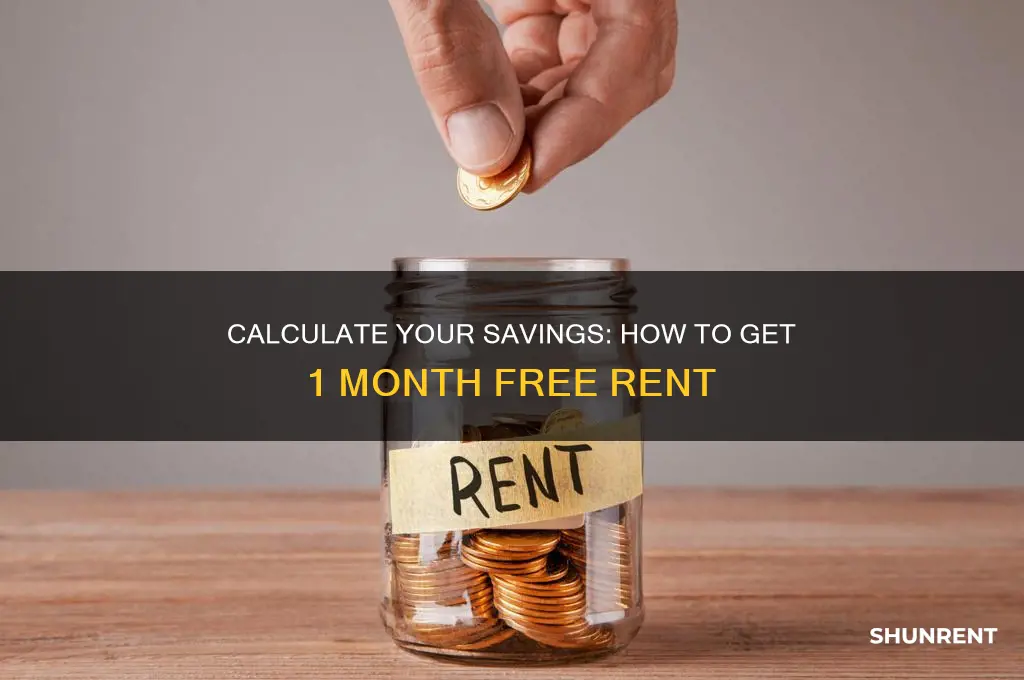 how to calculate 1 month free rent
