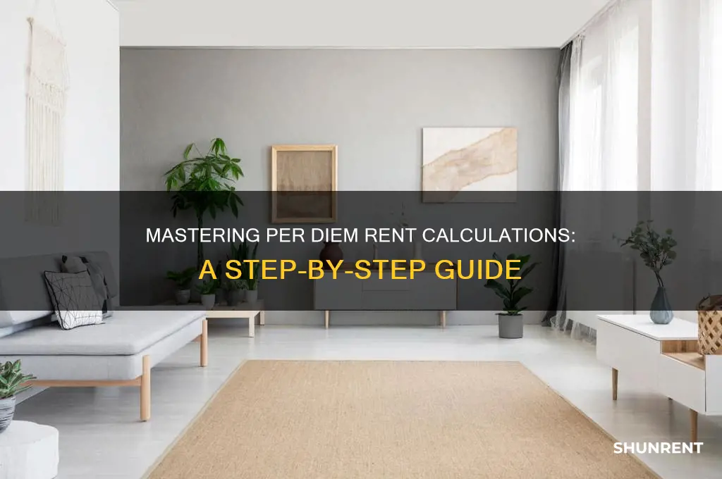 how to calculate a perdiem rates for rent