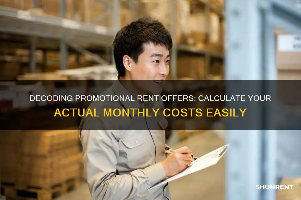 how to calculate actual rent from promotional pricing
