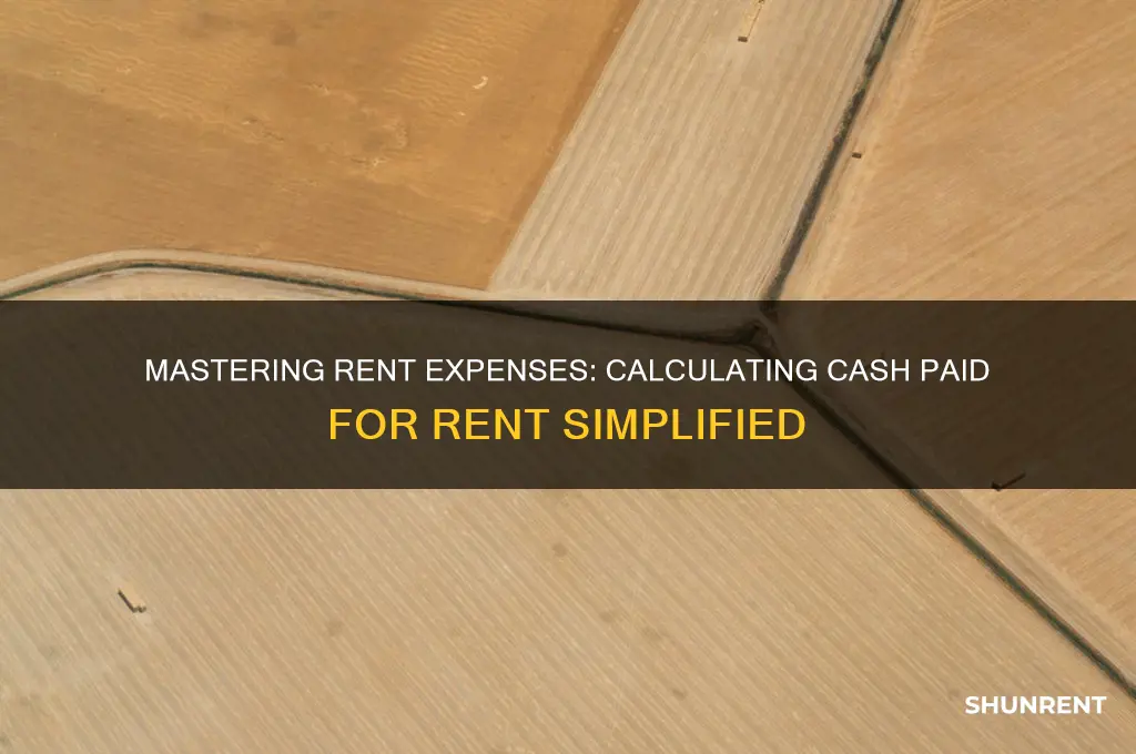 how to calculate cash paid for rent