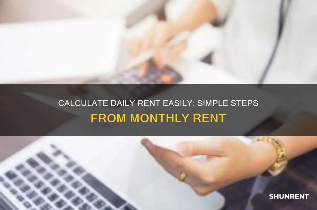how to calculate daily rent from monthly rent