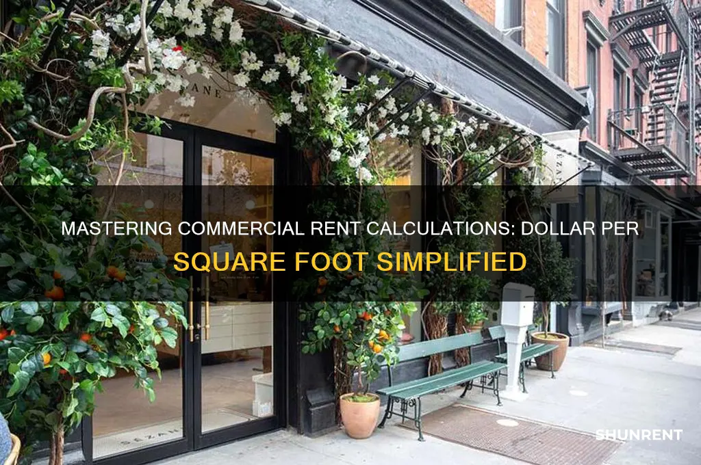 how to calculate dollar per square foot commercial rent