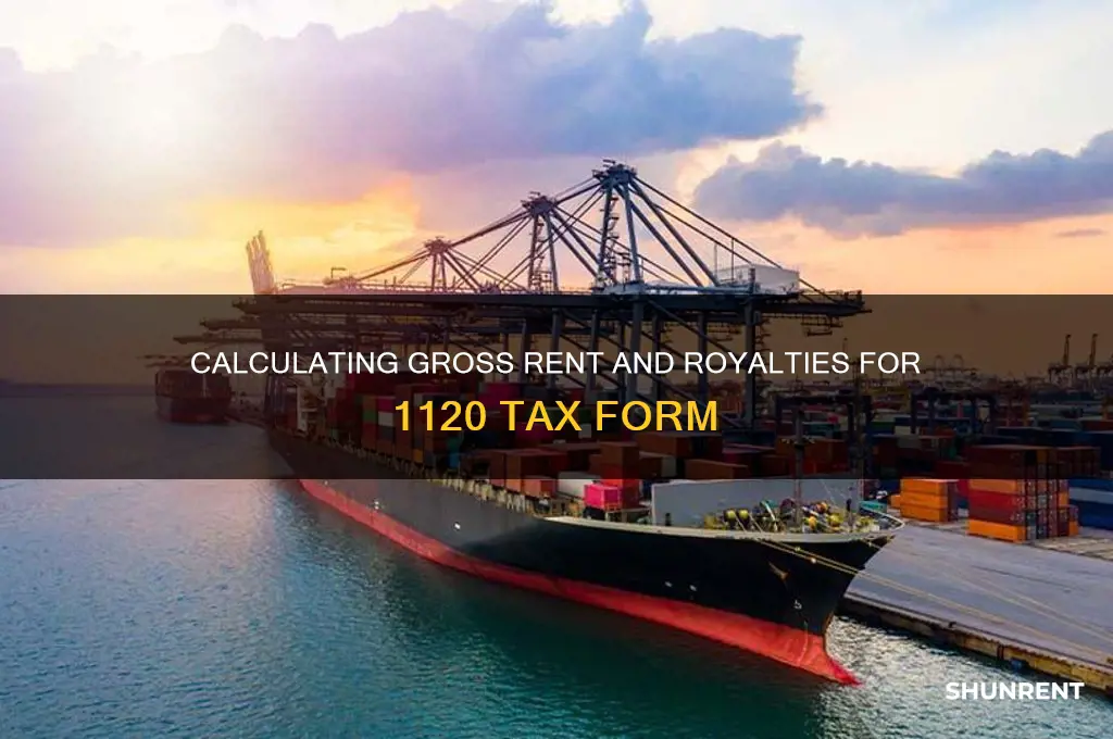 how to calculate gross rent and royalties in 1120 form