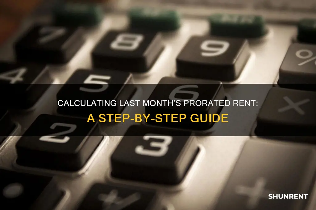 how to calculate last months prorated rent