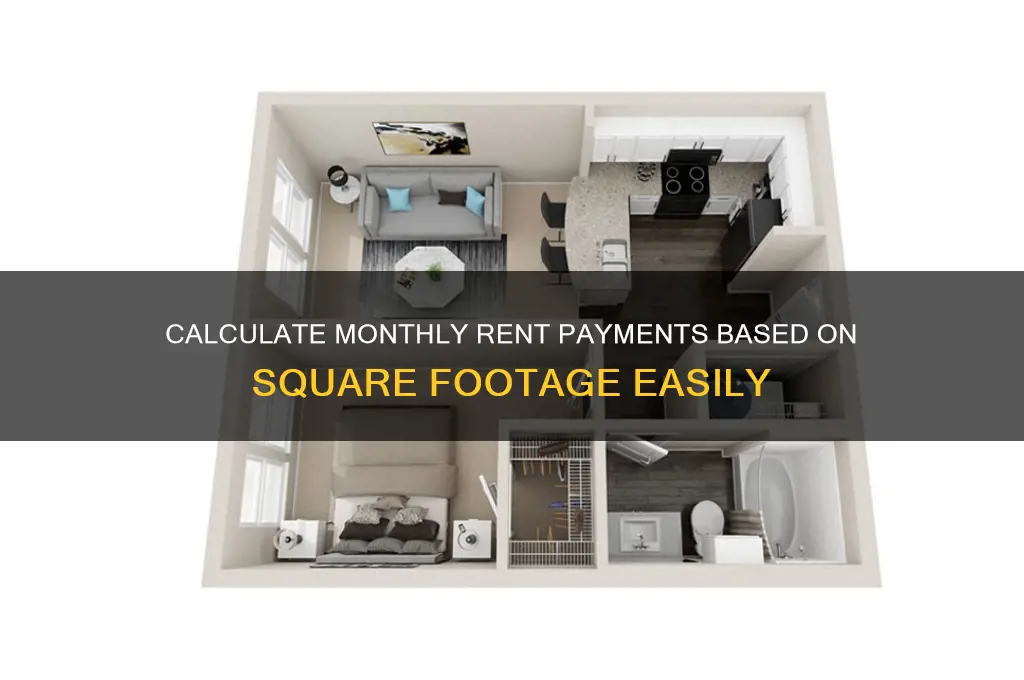 how to calculate monthly payment on rent per square foot
