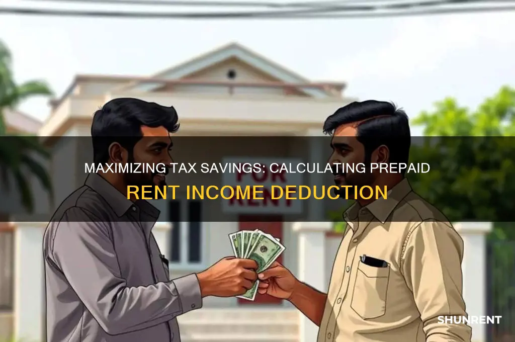 how to calculate prepaid rent income deduction
