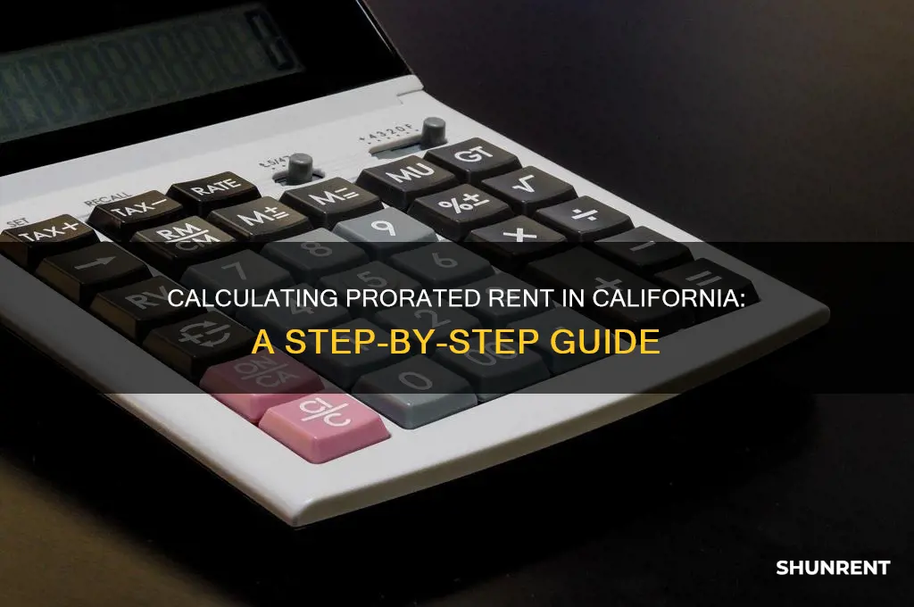 how to calculate prorated rent in california