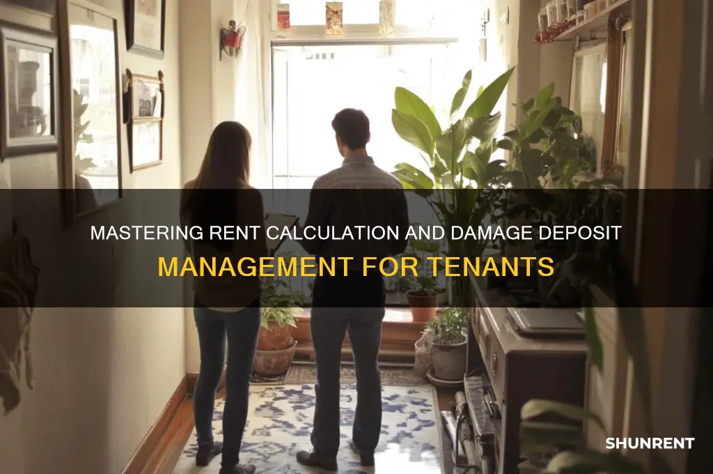 how to calculate rent and damage deposit