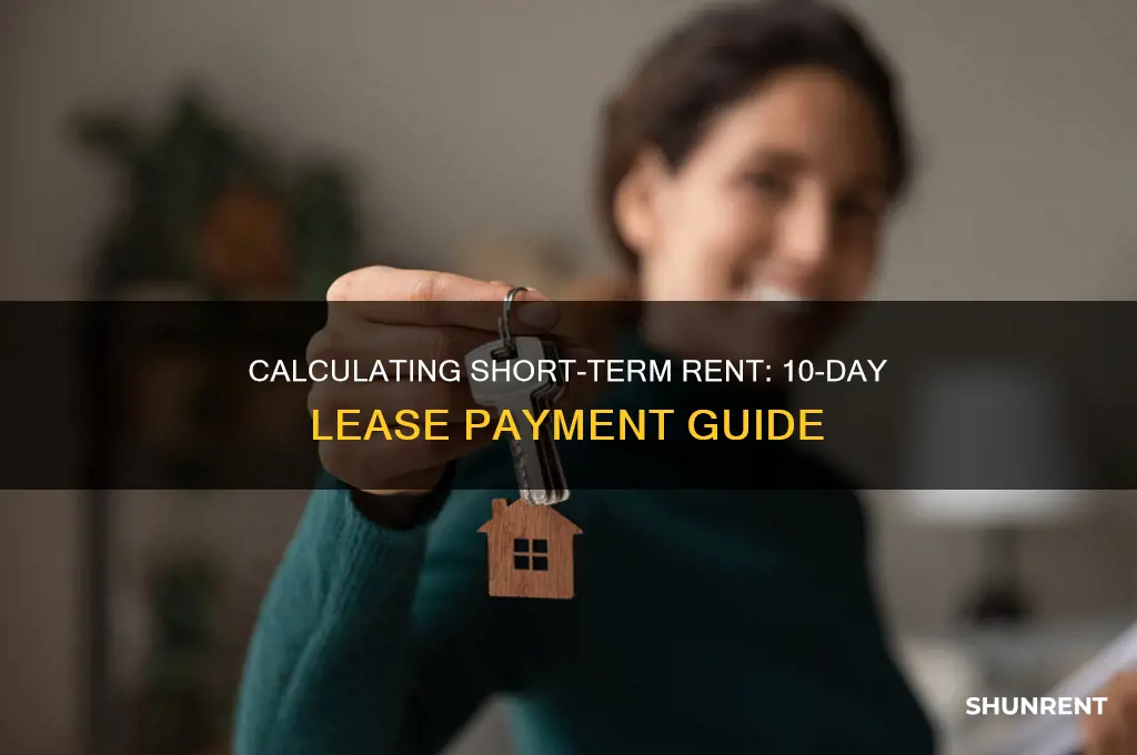 how to calculate rent for 10 days