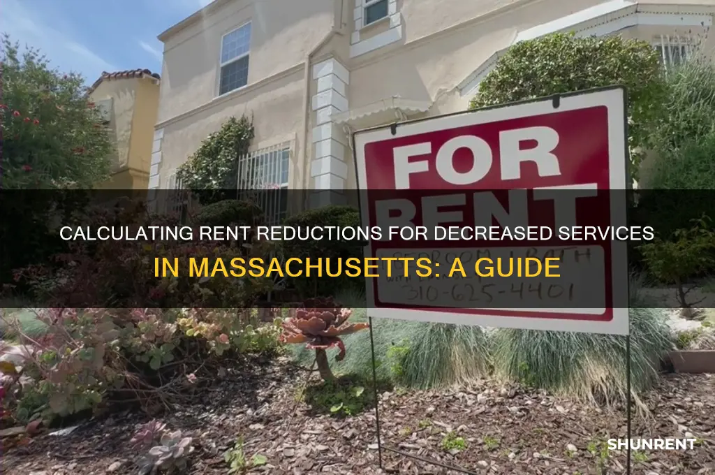 how to calculate rent for decreased services massachusetts