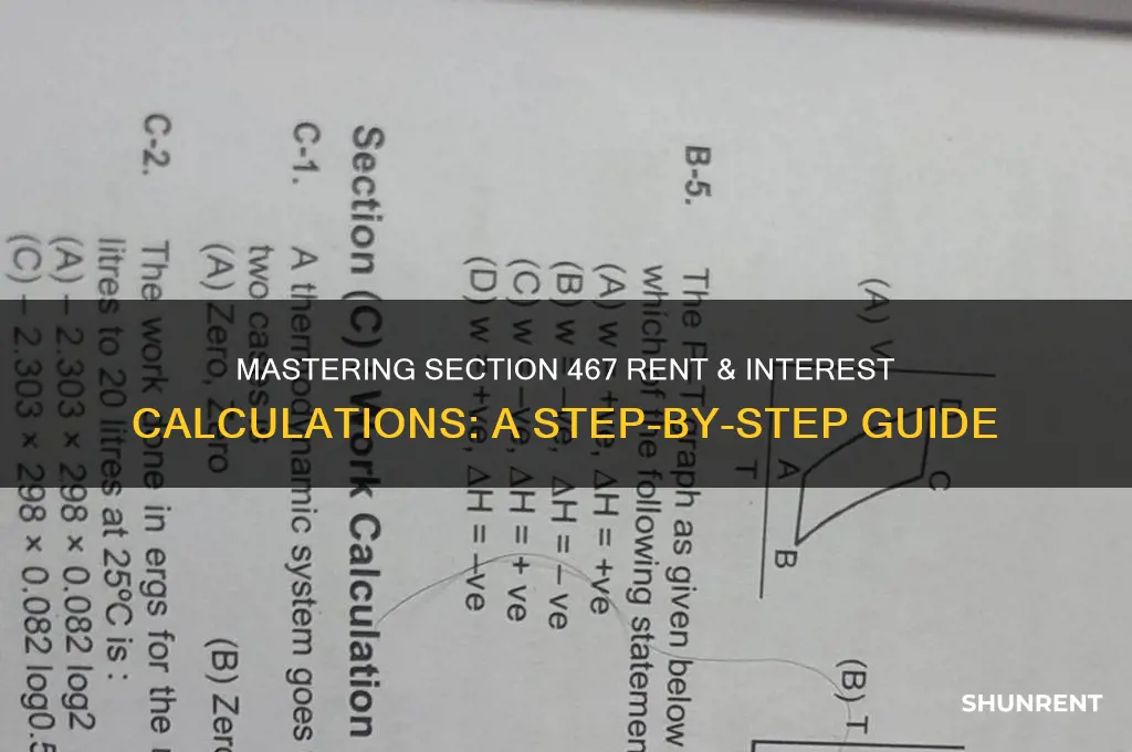 how to calculate section 467 rent and interest
