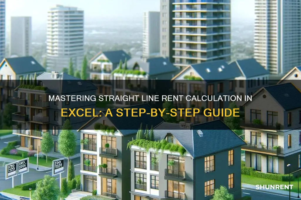 how to calculate straight line rent in excel
