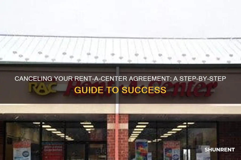 how to cancel a rent a center agreement