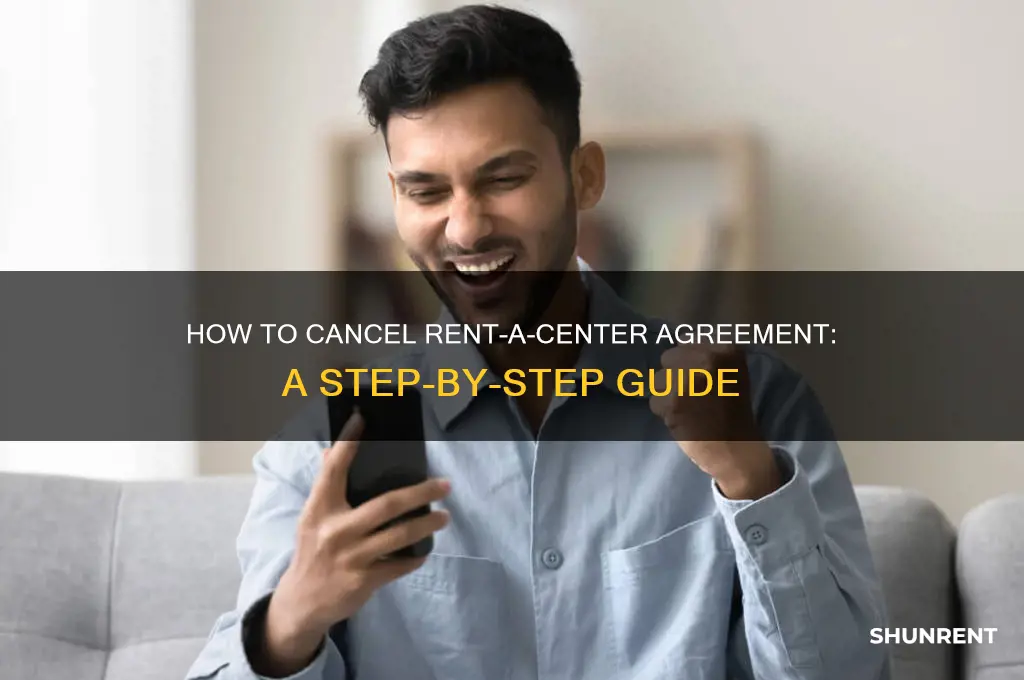 how to cancel rent a center agreement