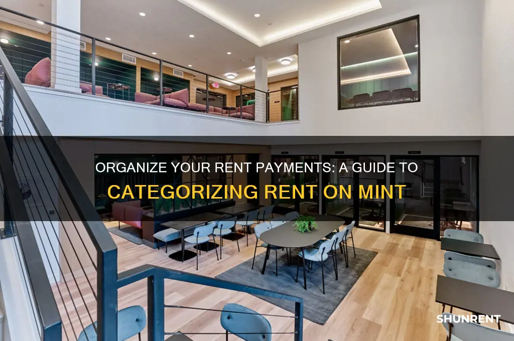 how to categorize rent application on mint