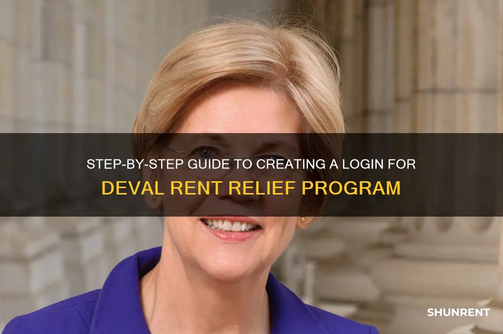 how to ceate login for deval rent relief program