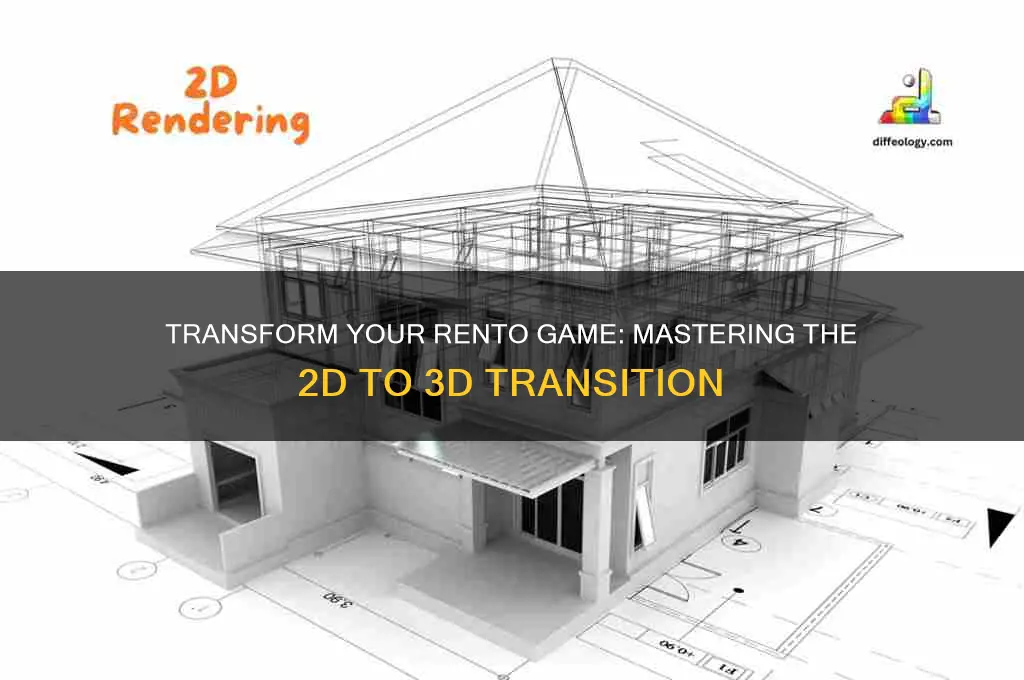 how to change from 2d to 3d in rento