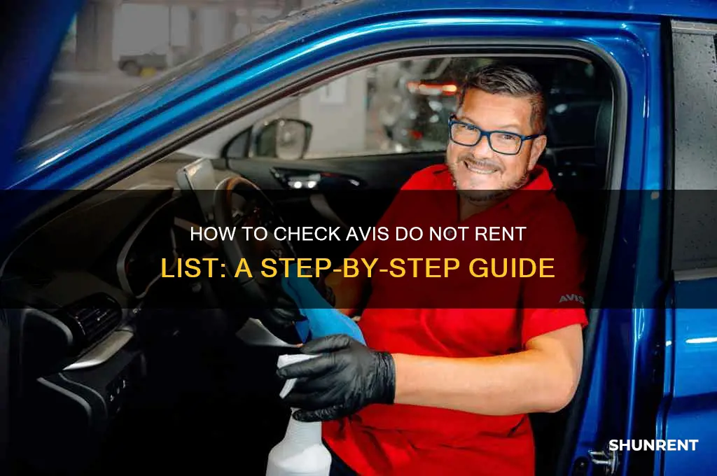 how to check avis do not rent list