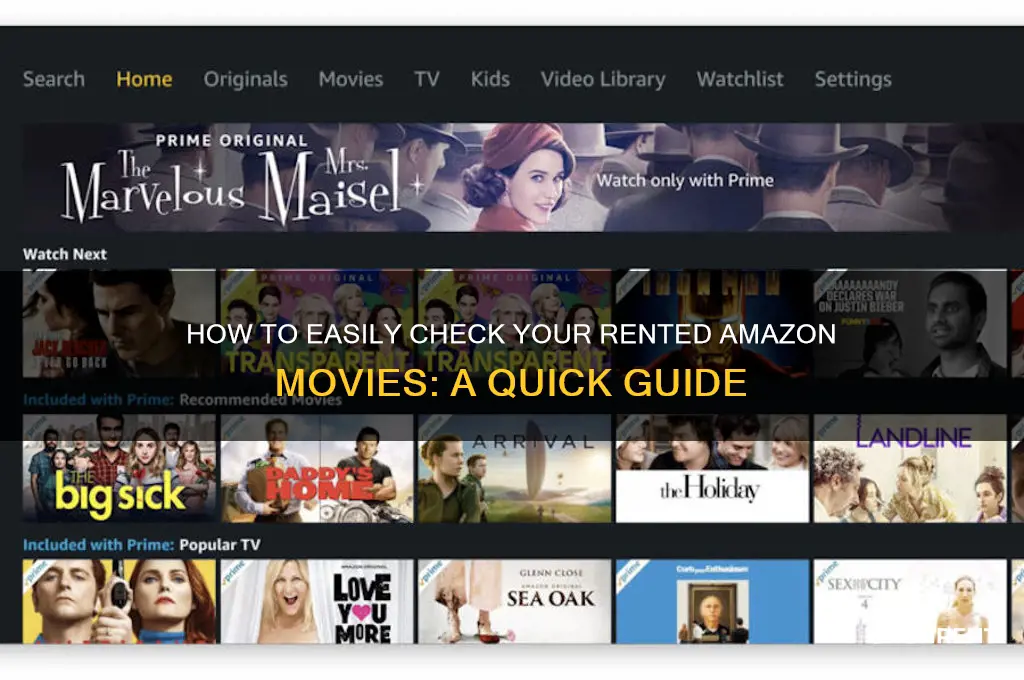 how to check for amazo moviet that i rent