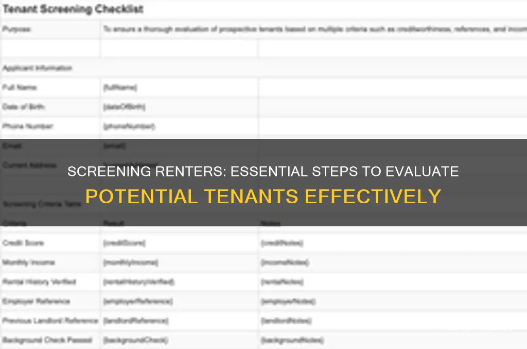 how to check out a potential renter