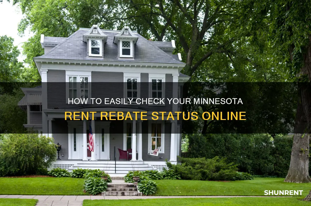 how to check status of rent rebate mn