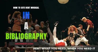 Citing Rent Musical: A Comprehensive Bibliography Guide for Researchers