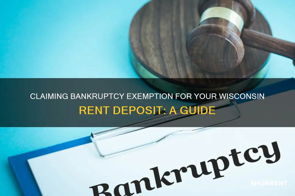 how to claim bankruptcy exemption on rent deposit wi