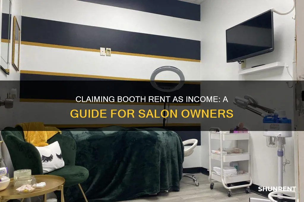 how to claim booth rent as income for owner
