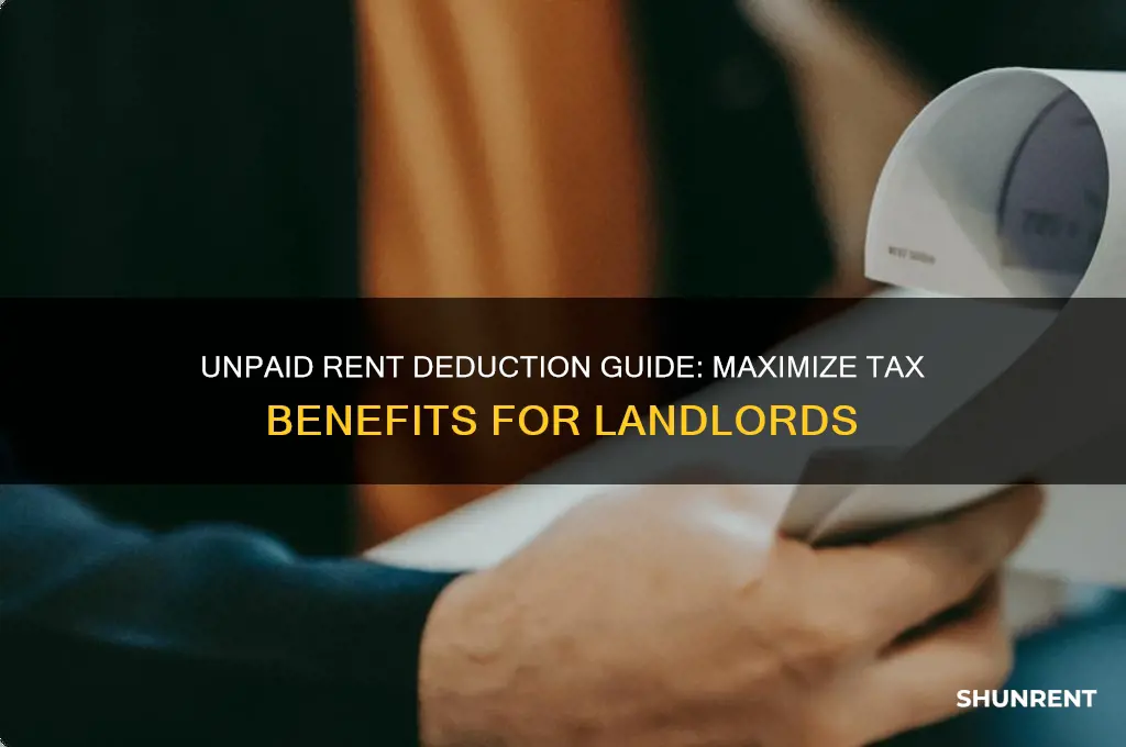how to claim deduct for unpaid rent