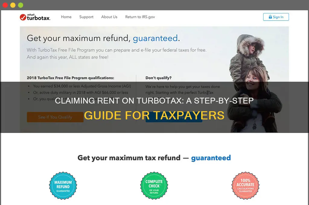 how to claim my rent on turbotax