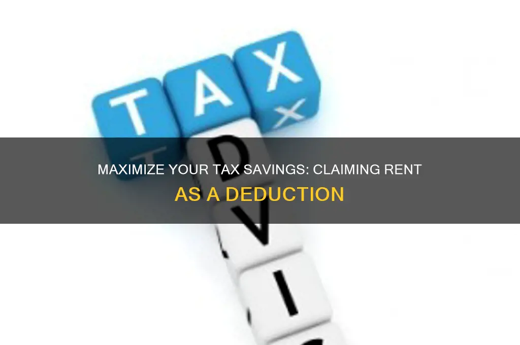 how to claim rent as a tax deduction