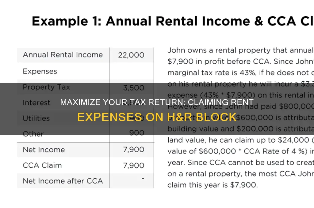 how to claim rent on taxes h &amp