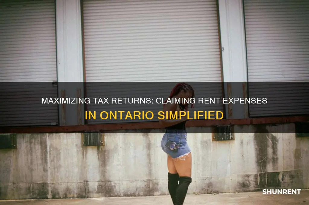 how to claim rent on taxes ontario