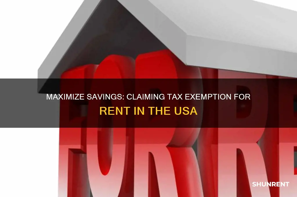 how to claim tax exemption for rent in usa